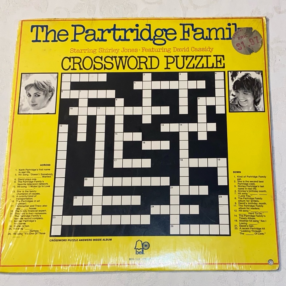 The Partridge Family Crossword Puzzle 1973 LP Vinyl Record, NEW and SEALED